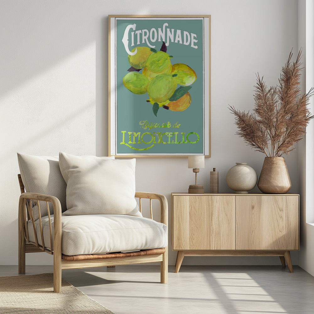Citronnade Limoncello auf Blau | Poster