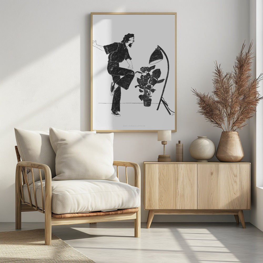 Jlr Dancingathome4 Schwarzweiß-Kopie | Poster