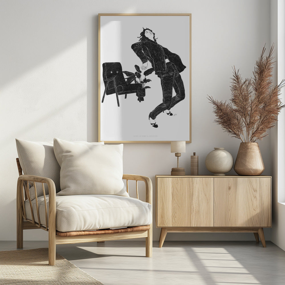 Jlr Dancingathome6 Schwarzweiß-Kopie | Poster