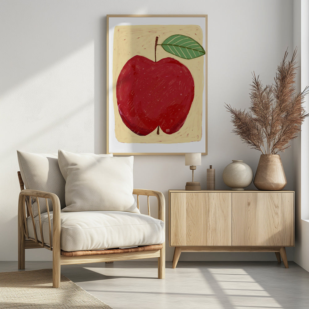 Großer roter Apfel | Poster