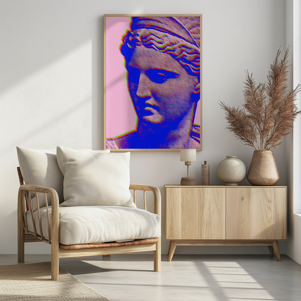 Vibrant Glitch Bust | Poster