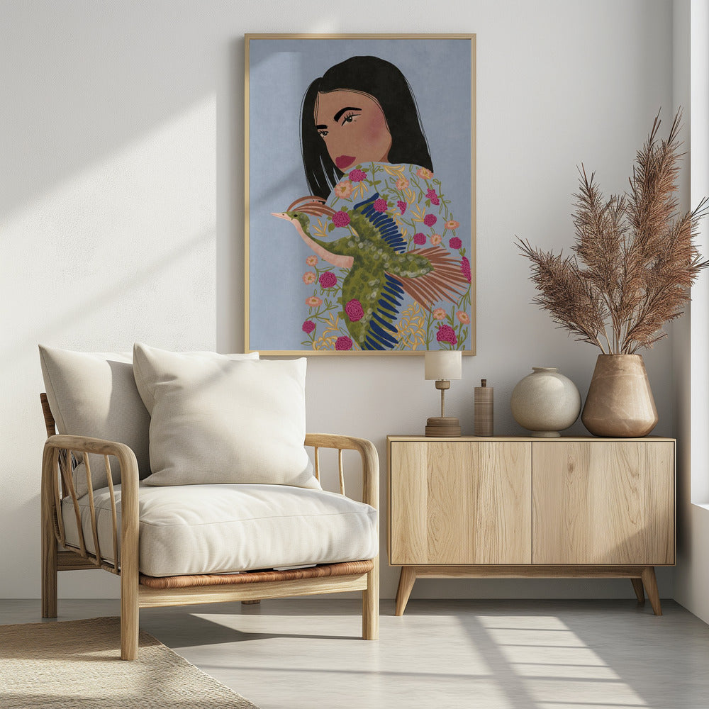Girl with Crane | Poster