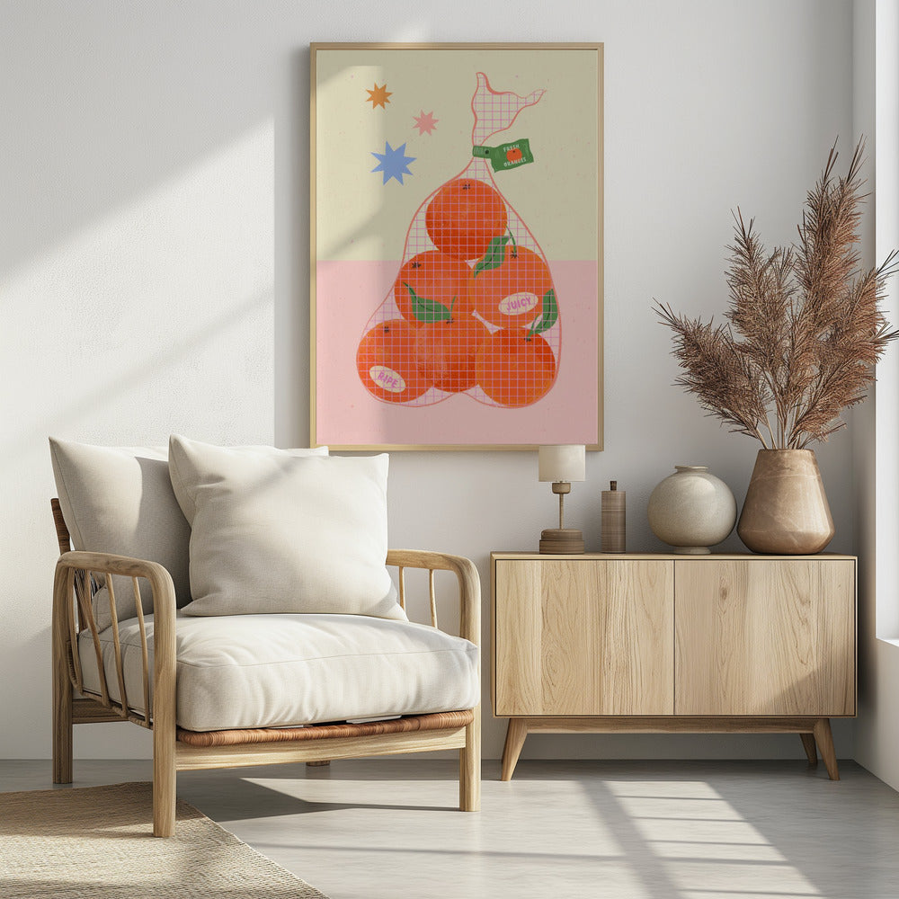 Frische und reife Orangen | Poster