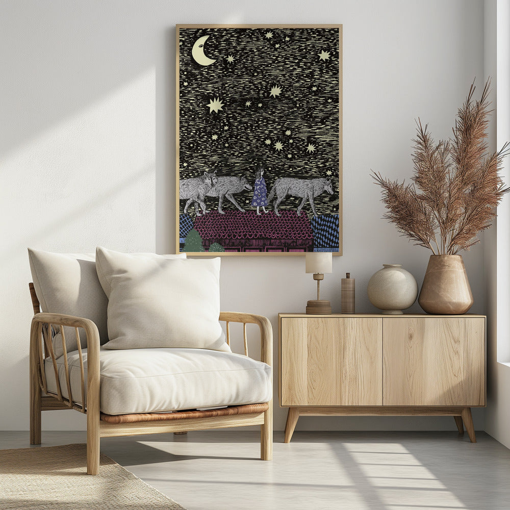 Mädchen mit Wölfen | Poster