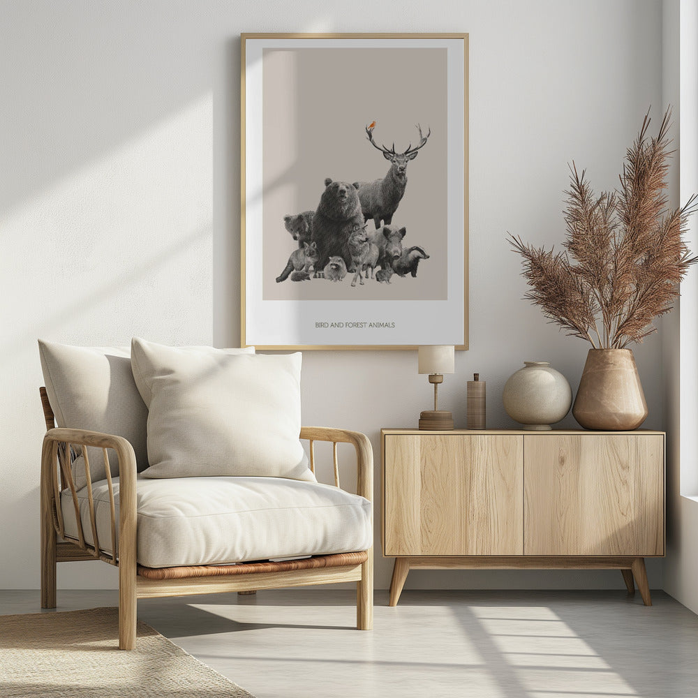 Vogel- und Waldtiere | Poster