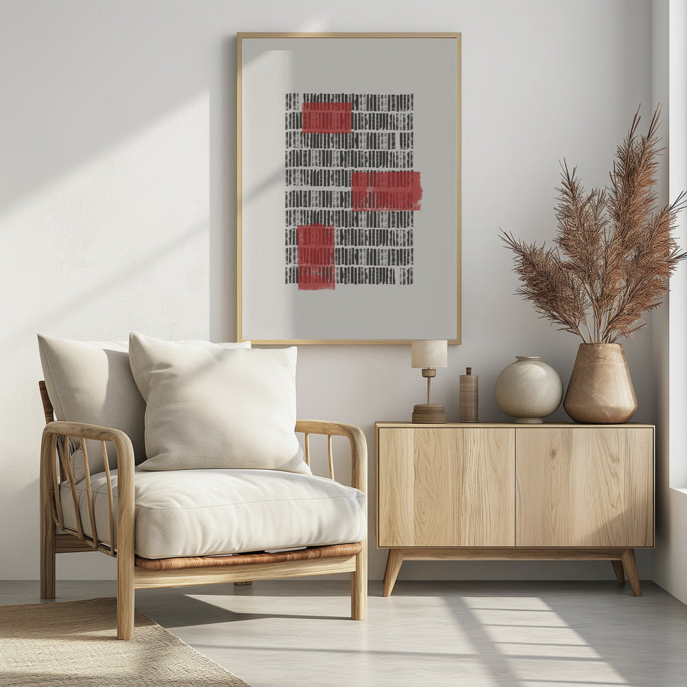 Crimson Grids | Poster