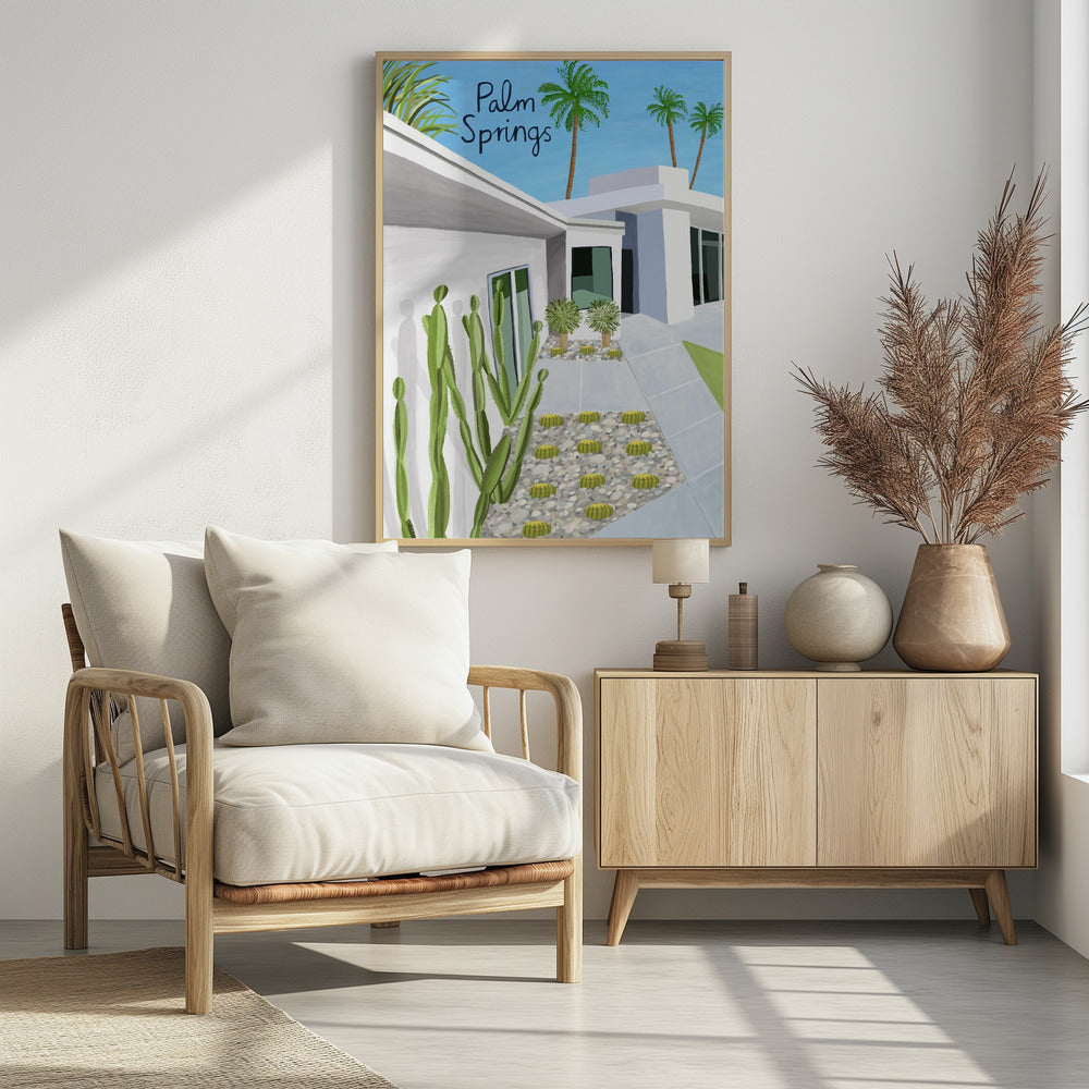 Palm Springs Modern Architecture by Artist Carla Daly | Poster