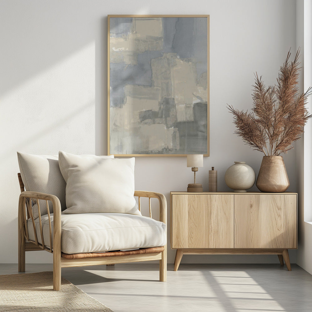 Abstrakte neutrale Formen in Grau und Beige 2 | Poster