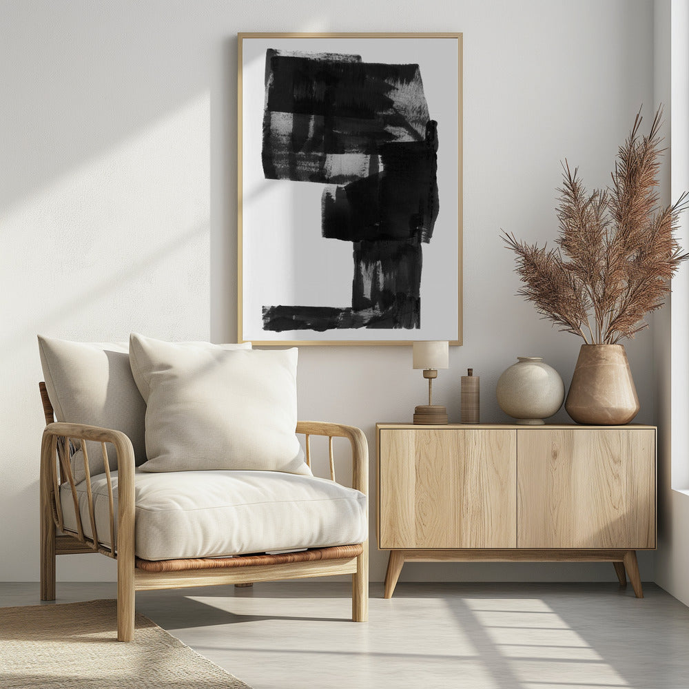 Black and White Abstract Composition No.2 | Poster