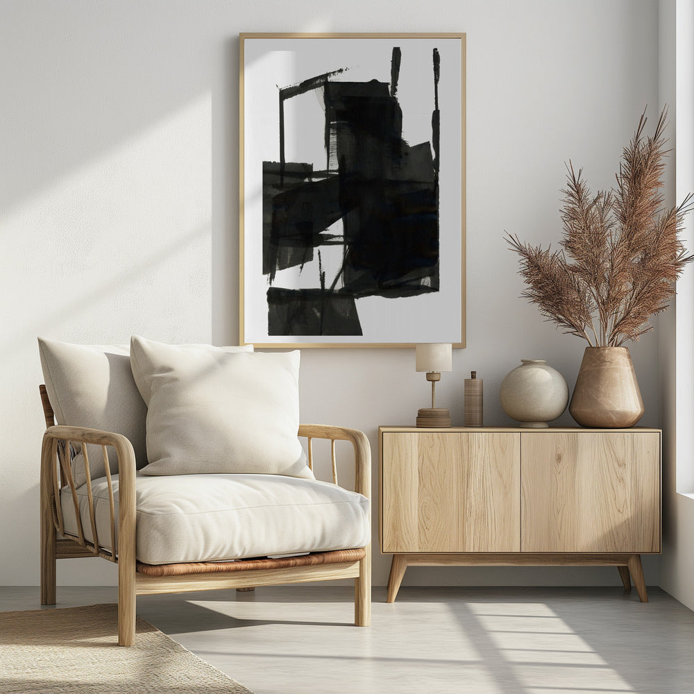 Black and White Abstract Composition No.4 | Poster