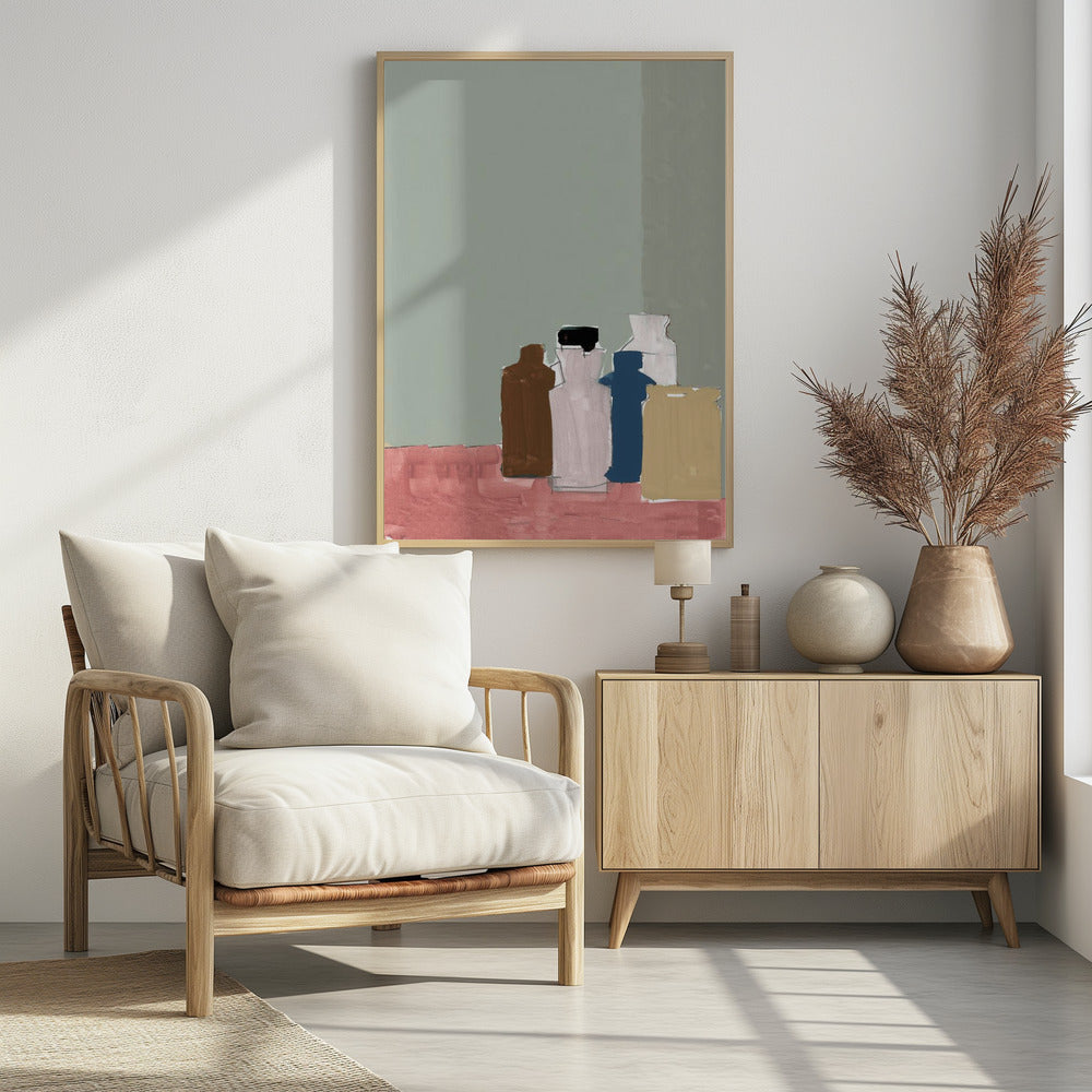 Vintage Clay Pots On Table 1 | Poster
