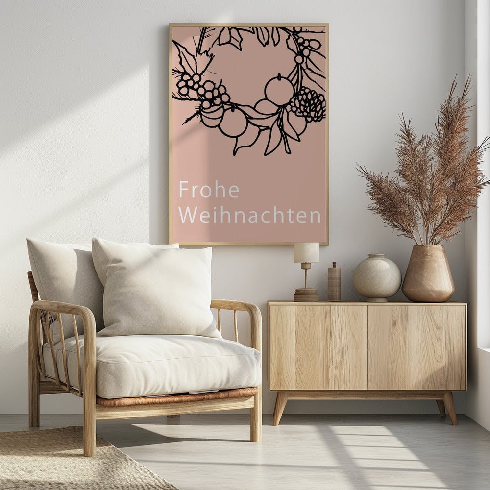Bows and Baubles: Frohe Weihnachten Christmas | Poster