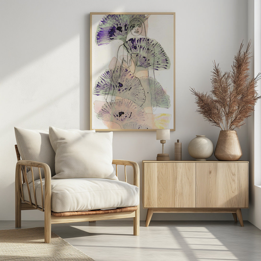 Ginko Leaves Etching | Poster