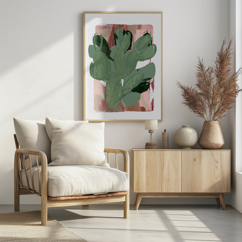 Cactus Green Pink 3 | Poster
