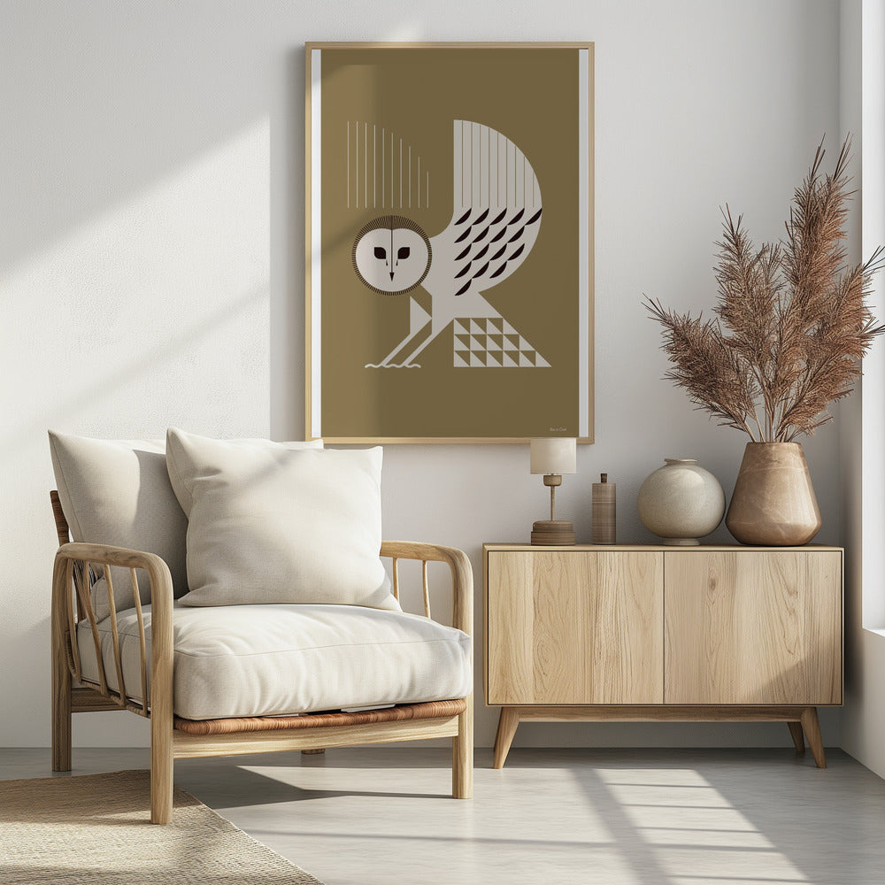 Golden Animals - Barn Owl (Gold) | Poster