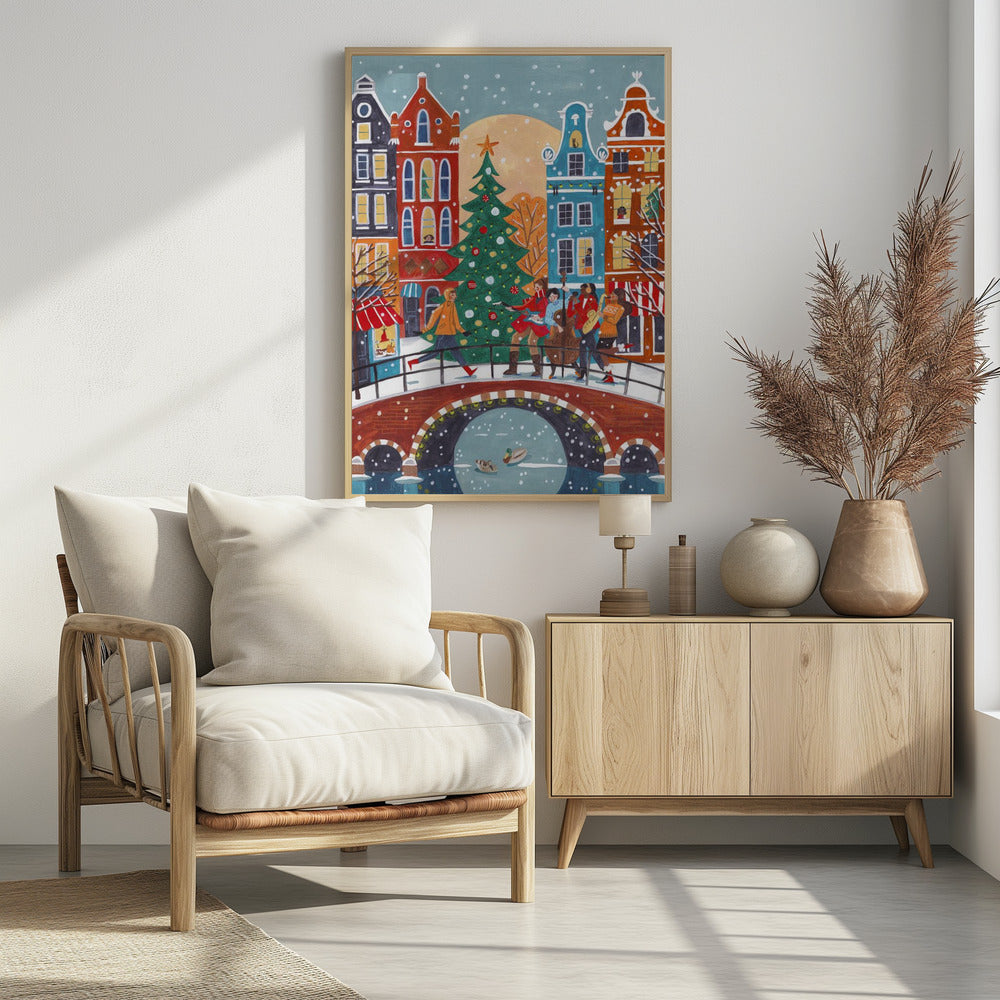 Snowfall in Amsterdam | Poster