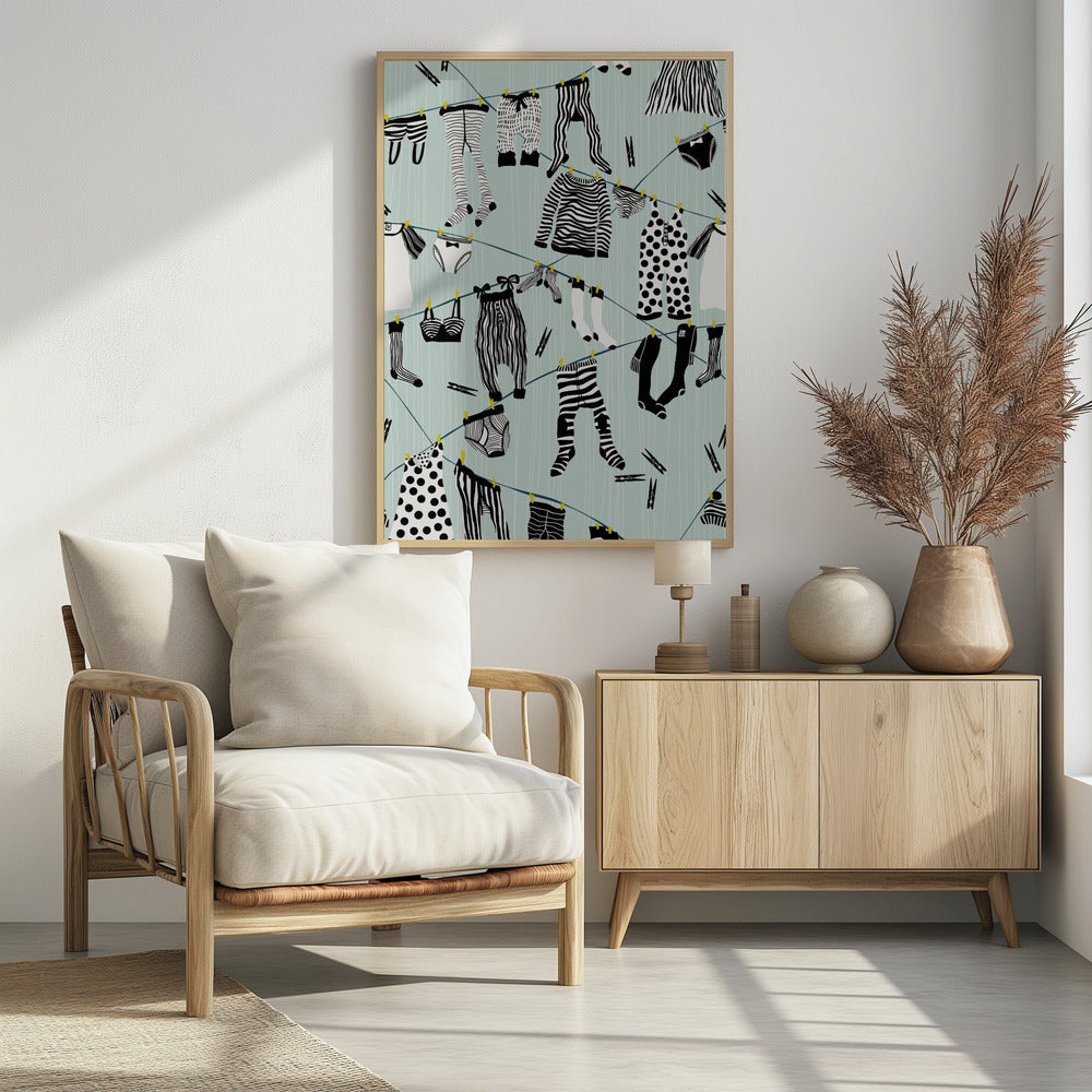 Abhängen im Waschküchenmuster | Poster