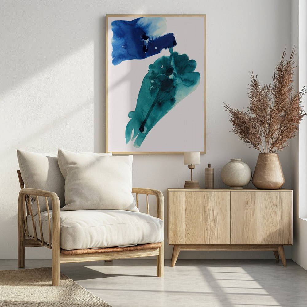 Abstract Watercolour Washes Shapes 1 | Poster