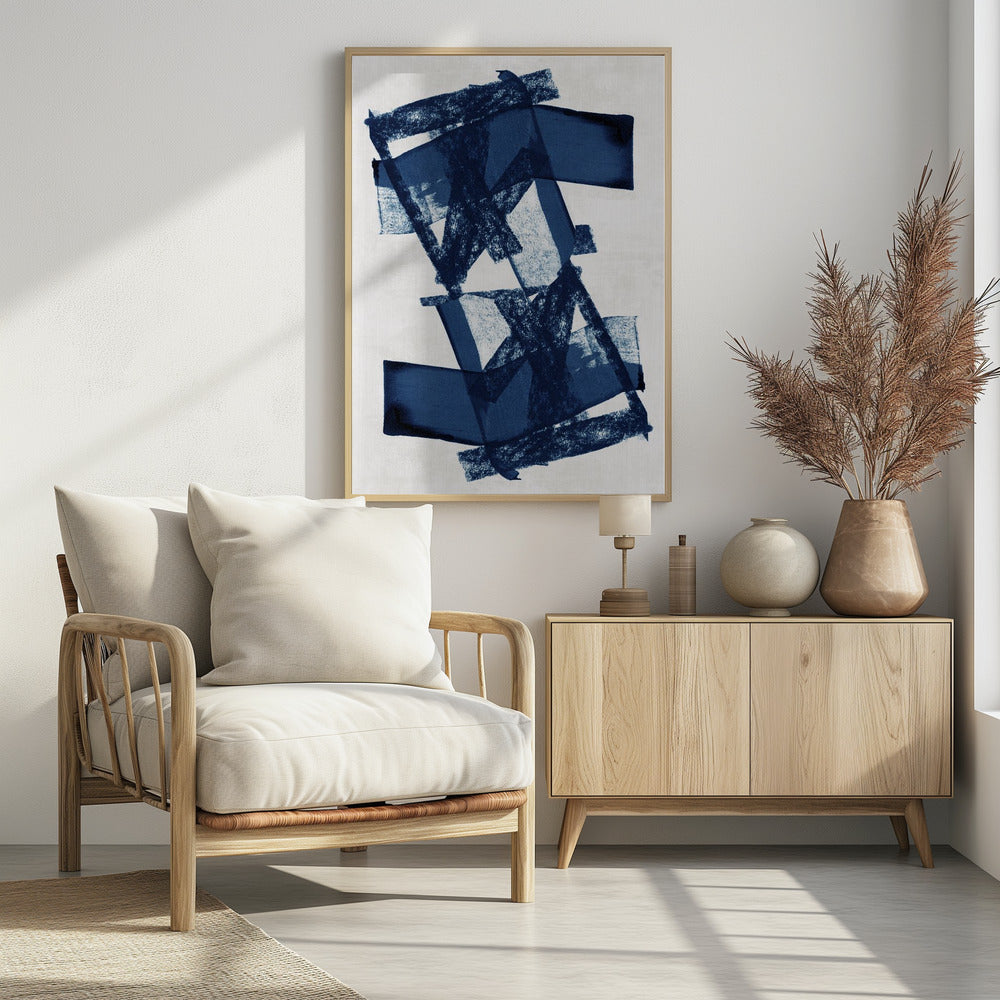 Abstract Blue Structure 3 | Poster
