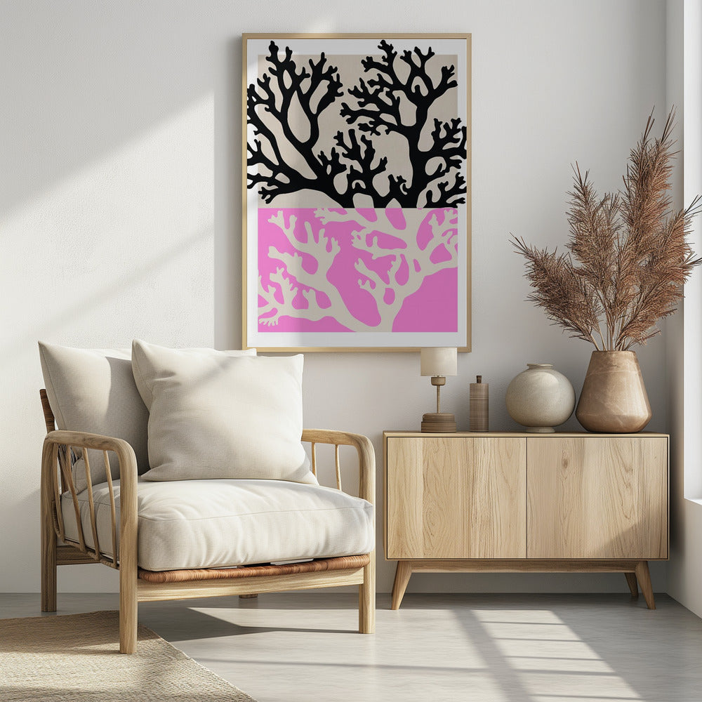 Doppelte Korallensilhouetten | Poster
