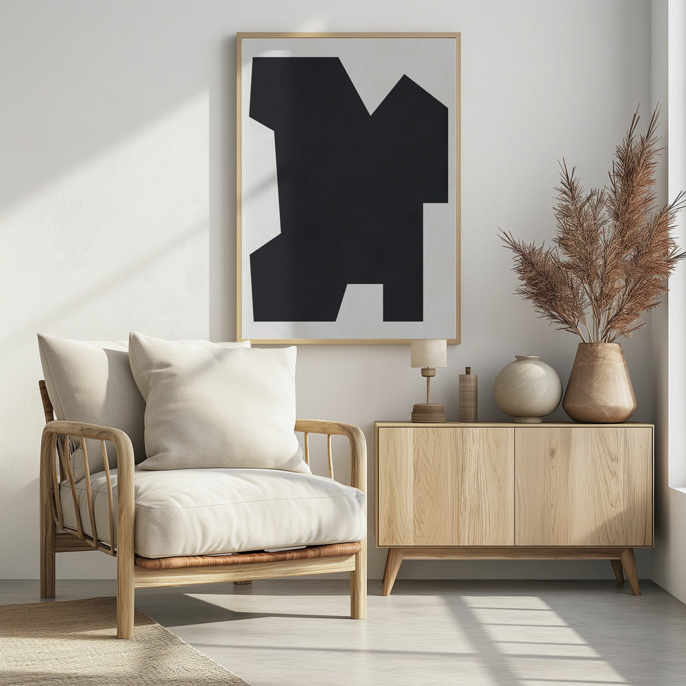 Schwarz-Weiß-Geometrie 6 | Poster