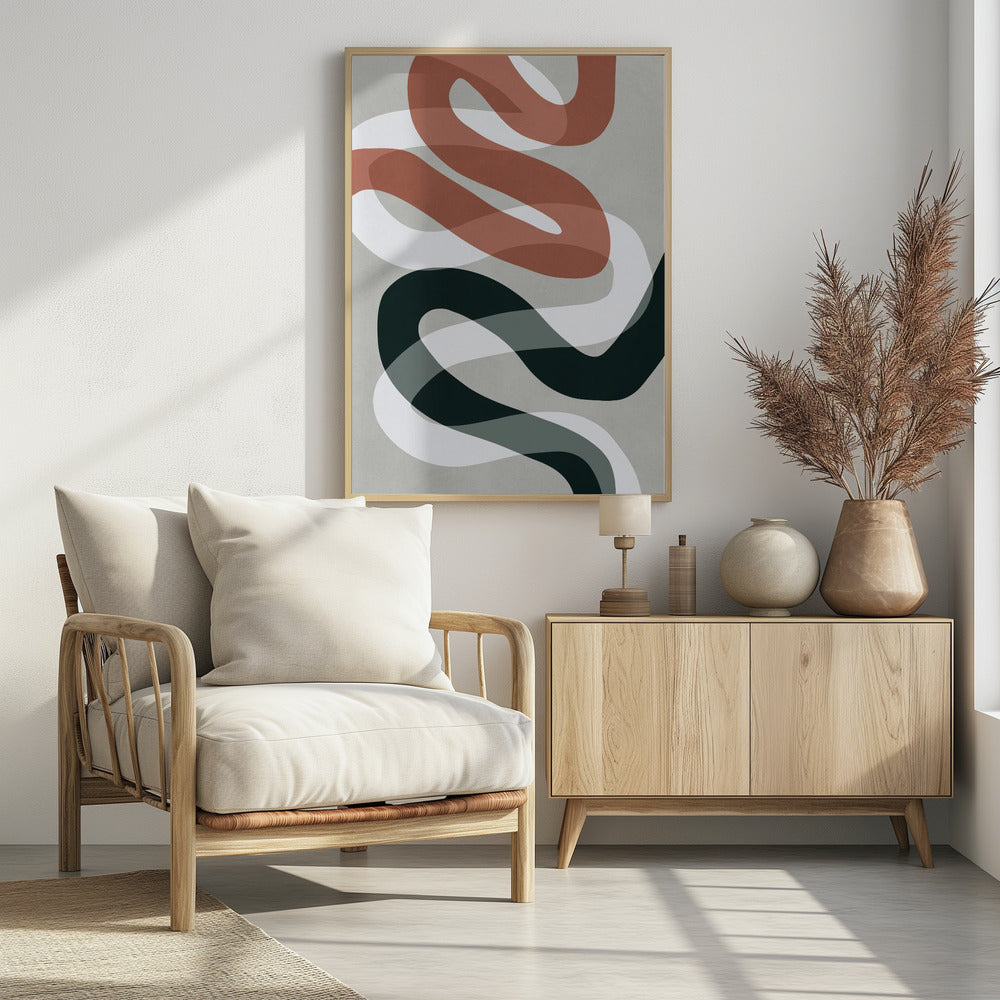 Expressionistische Kurven 1 | Poster