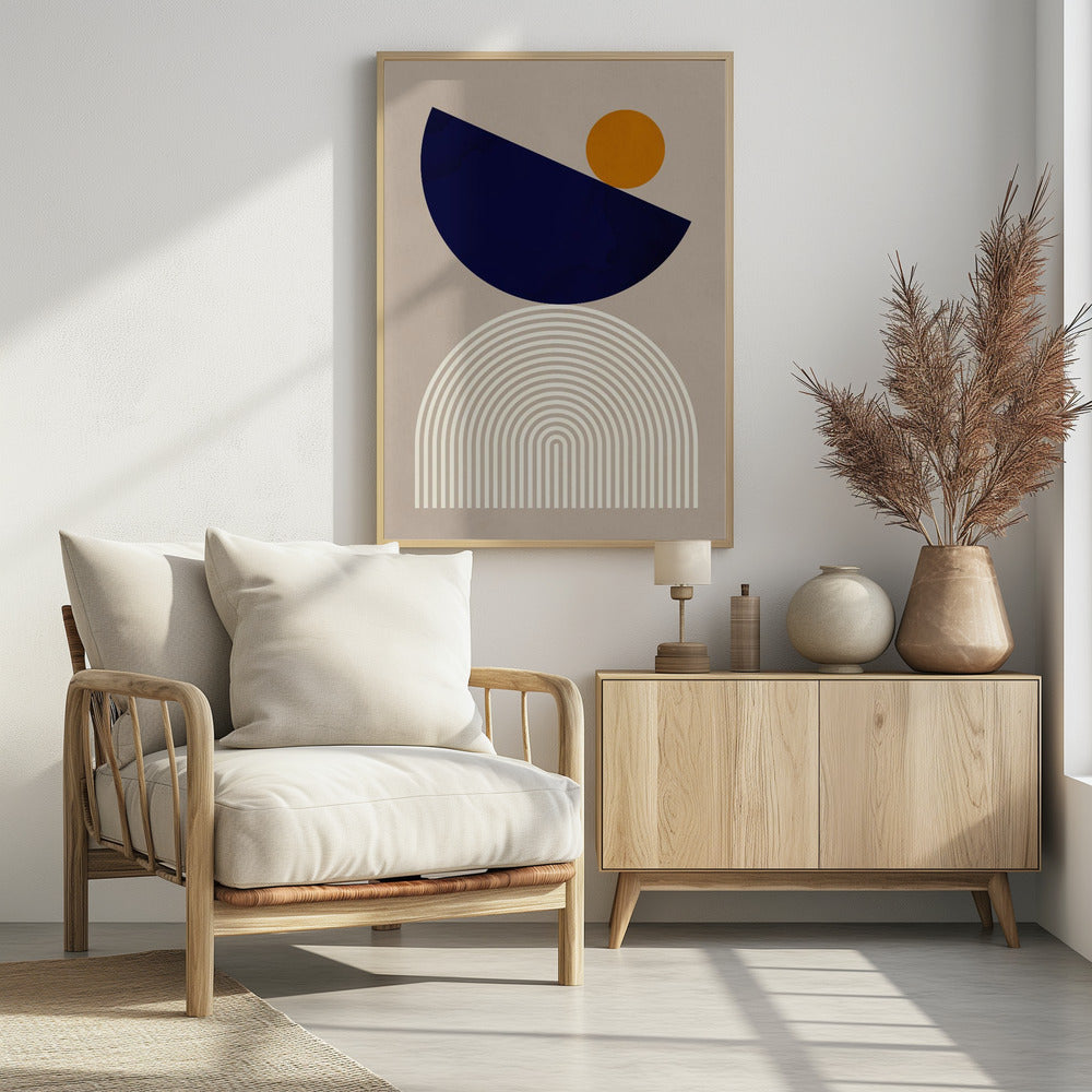 Linien und Halbkreise 2 | Poster