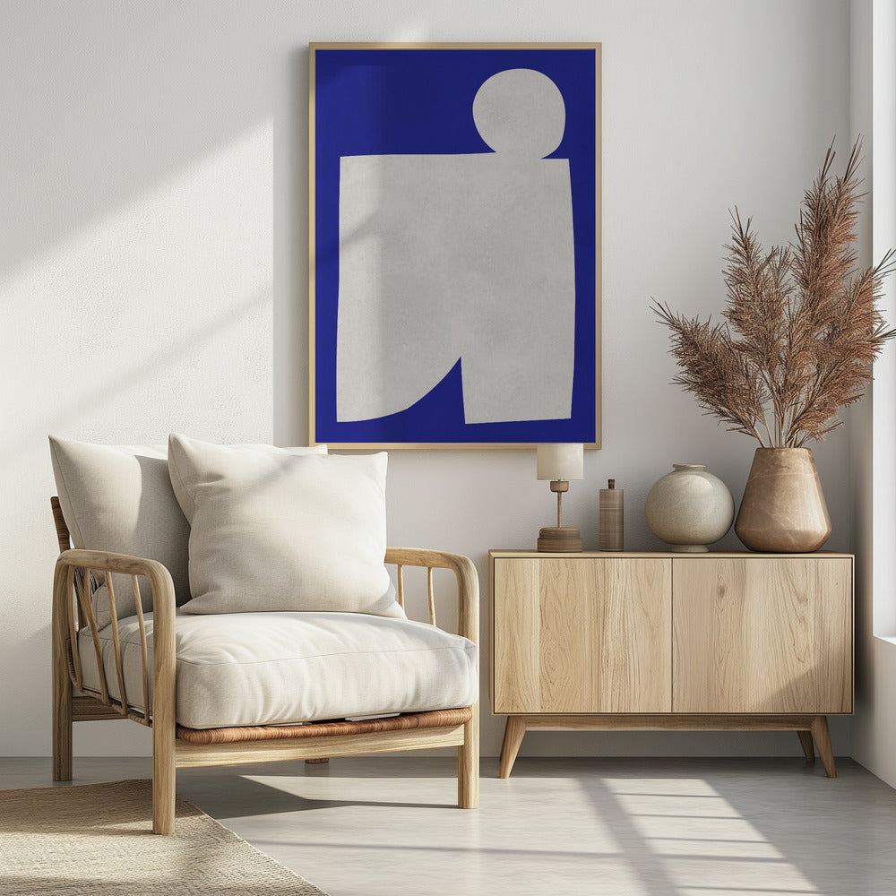 Blau-weiße Kunst 2 | Poster