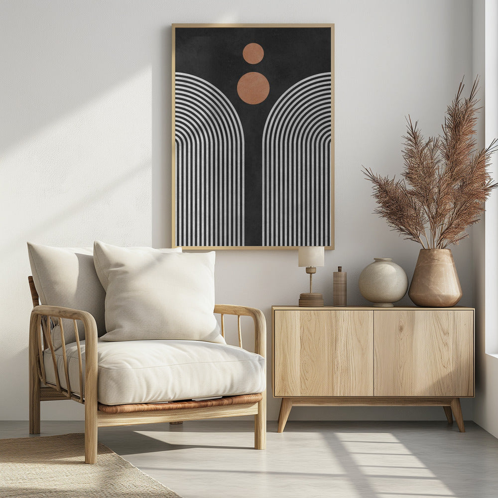 Kreise auf schwarzem Hintergrund 3 | Poster