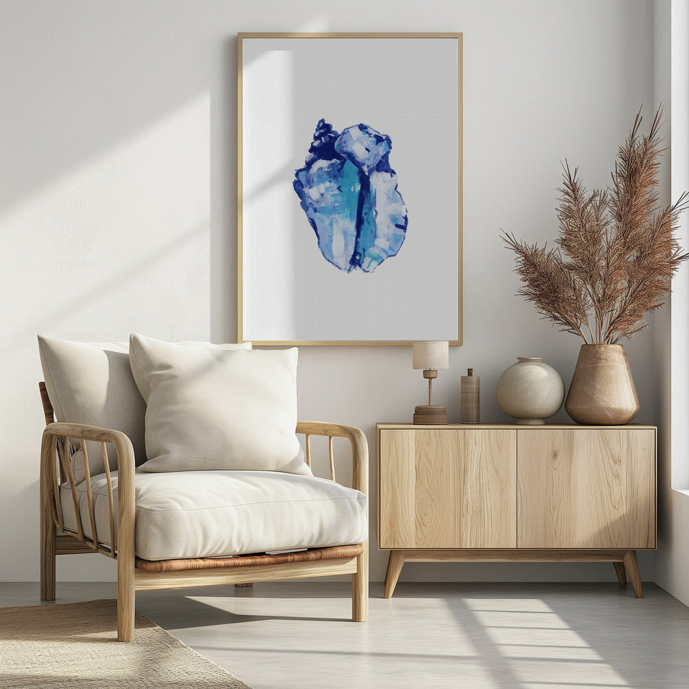 Blue Seashell On White Background No 1 | Poster