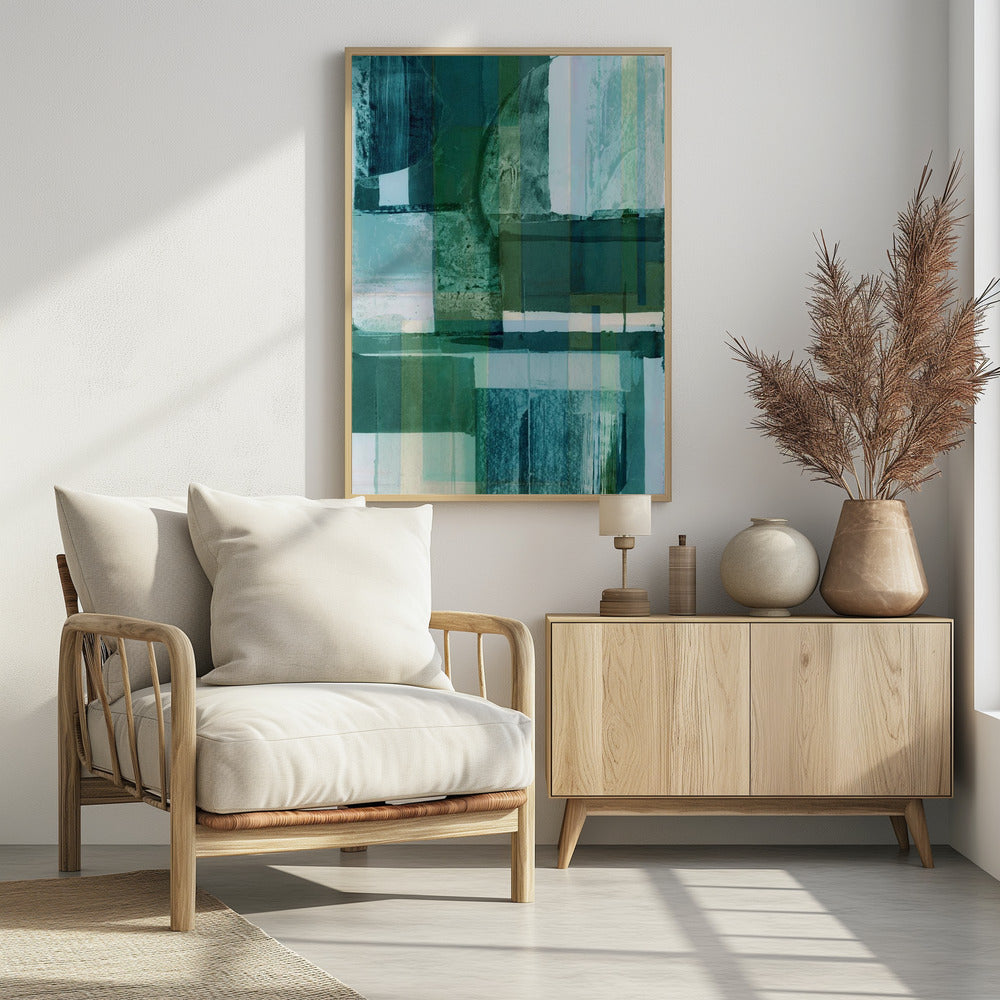 Abstract Shades of Blue and Neutral 2 | Poster