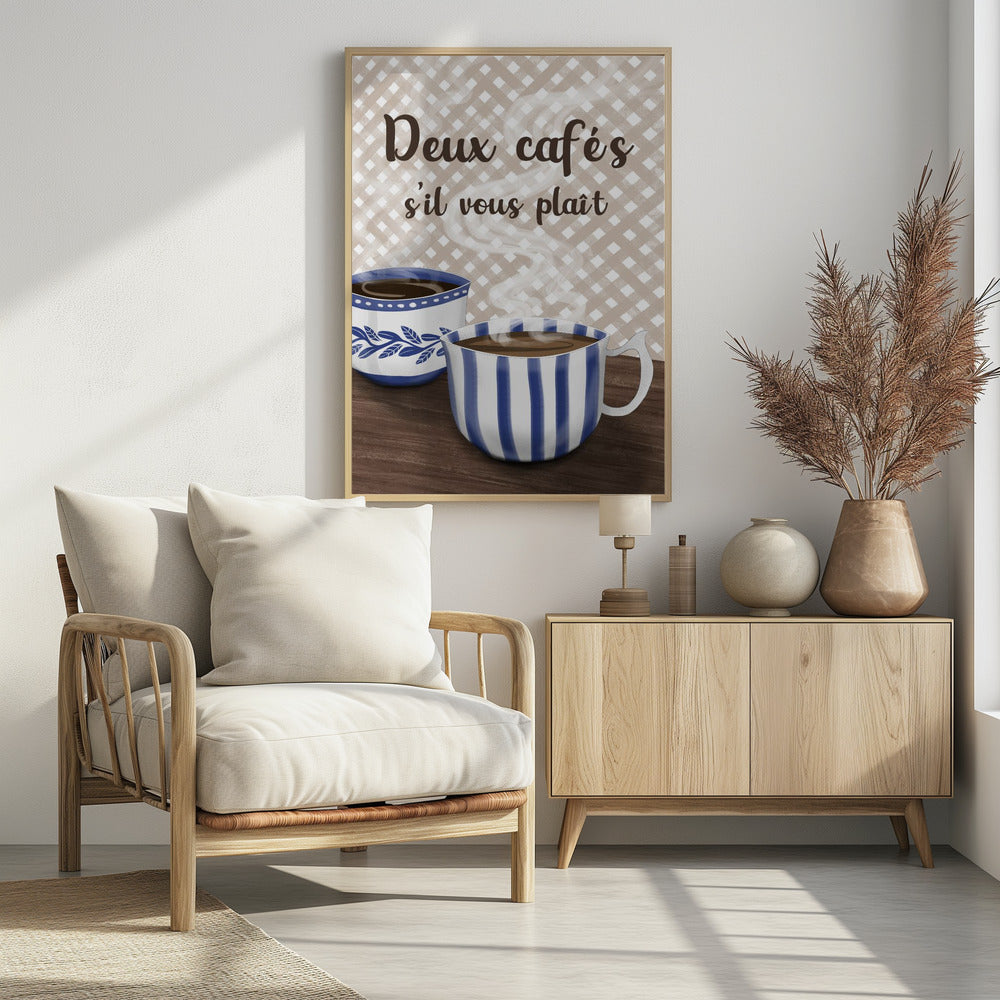 Zwei Kaffee bitte | Poster
