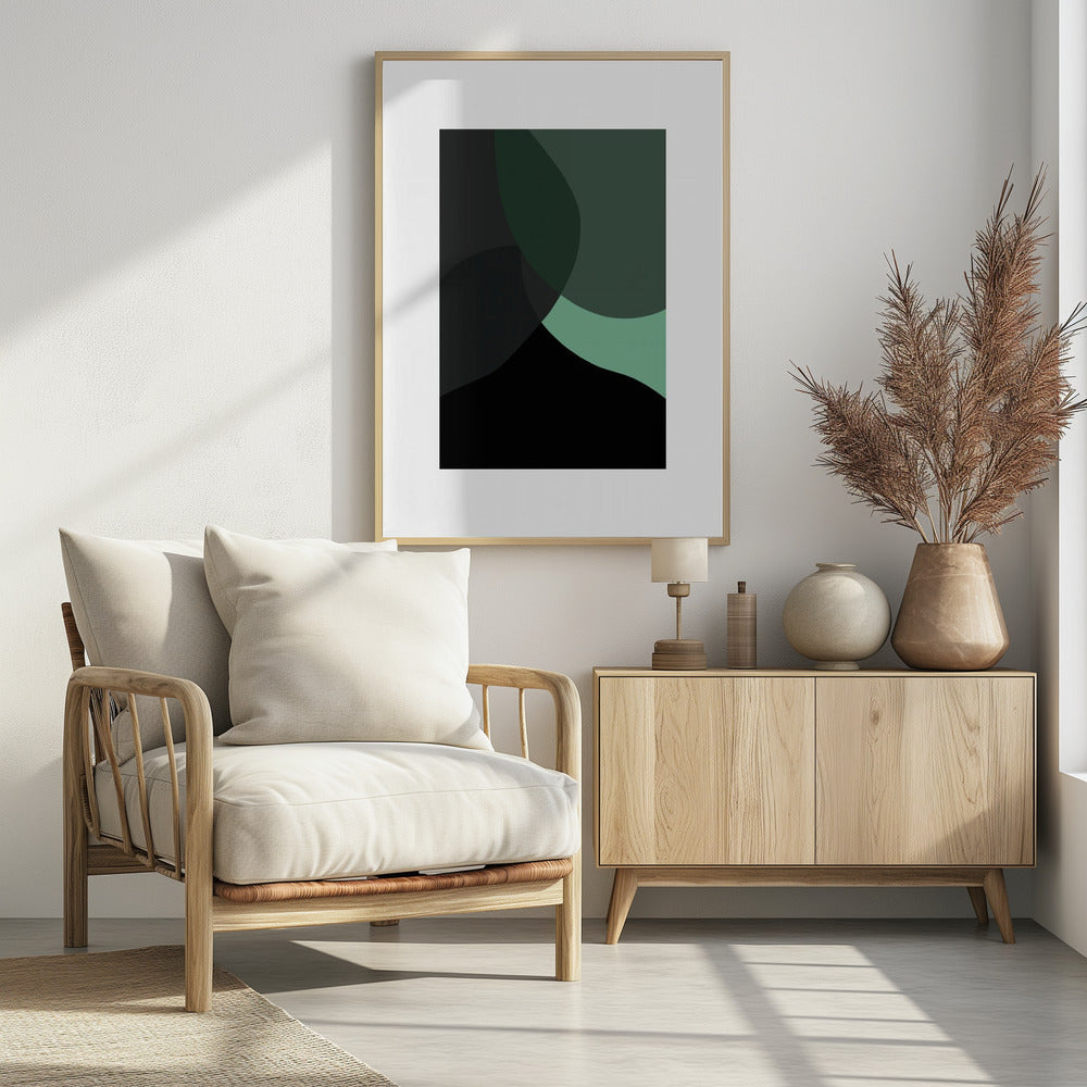 Abstract Black Shapes 3 | Poster