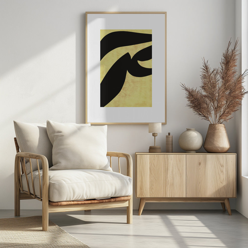 Abstract Black Shapes Print No 1 | Poster