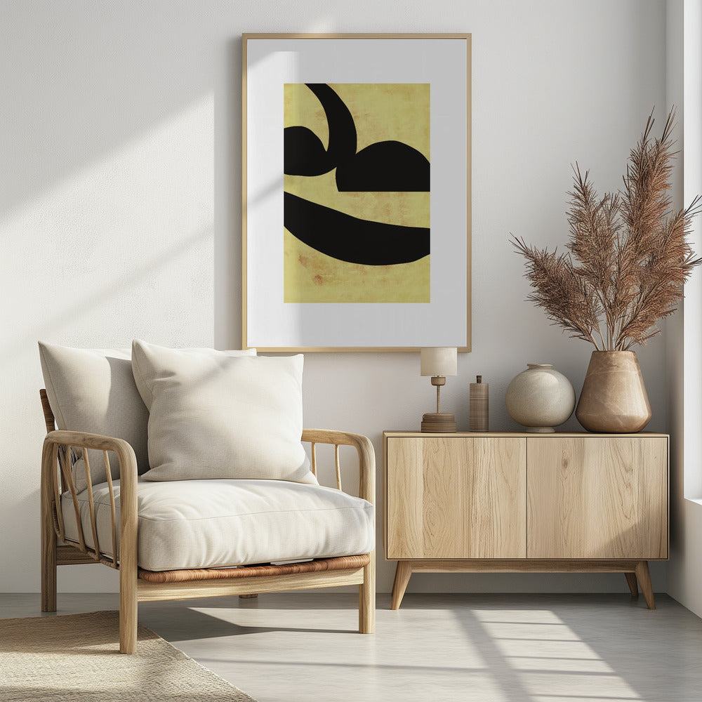 Abstract Black Shapes Print No 2 | Poster