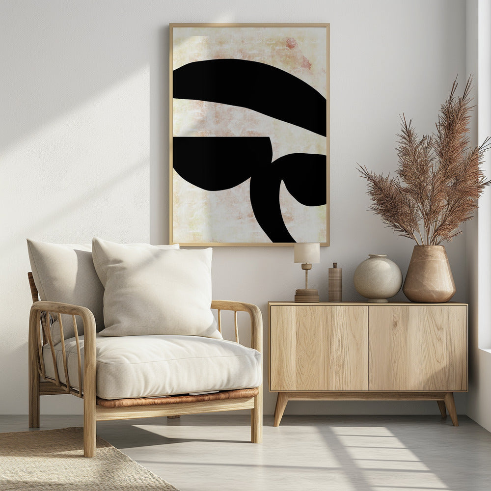 Abstract Black Shapes Print No 4 | Poster