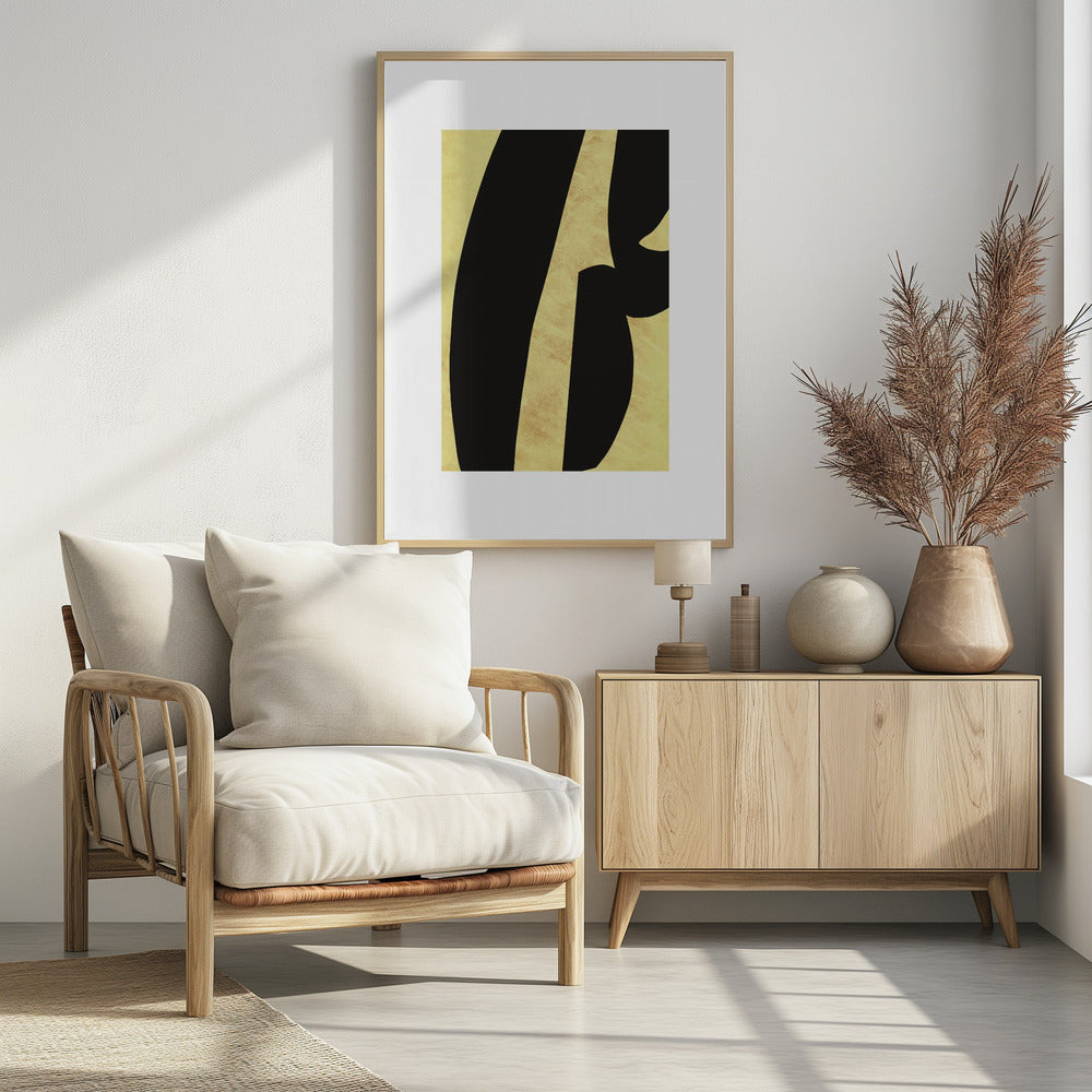 Abstract Black Shapes Print No 5 | Poster