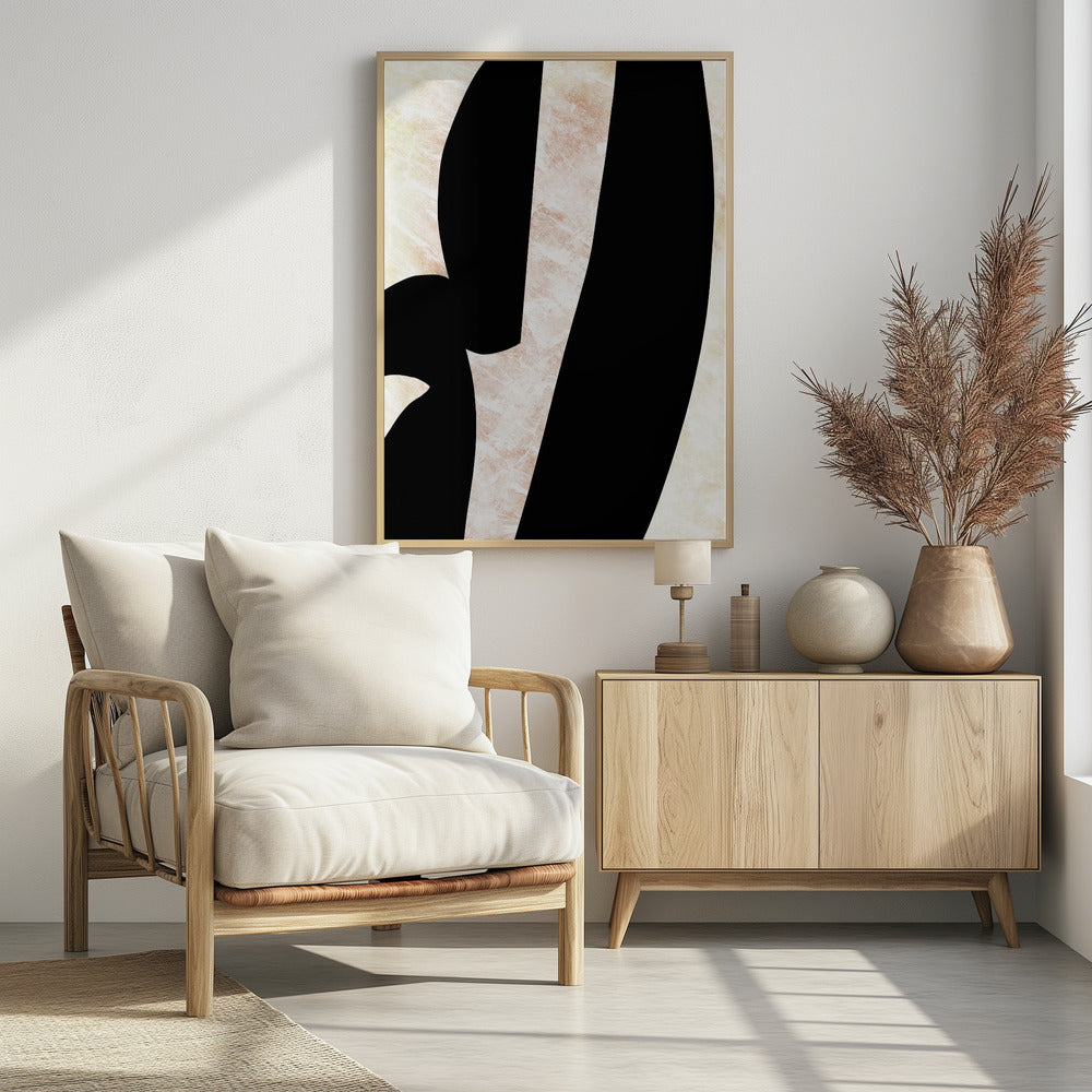 Abstract Black Shapes Print No 6 | Poster