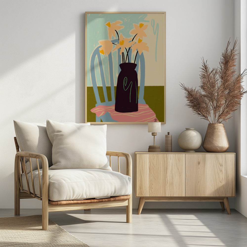 Minimalist Still Life With Flowers | Poster