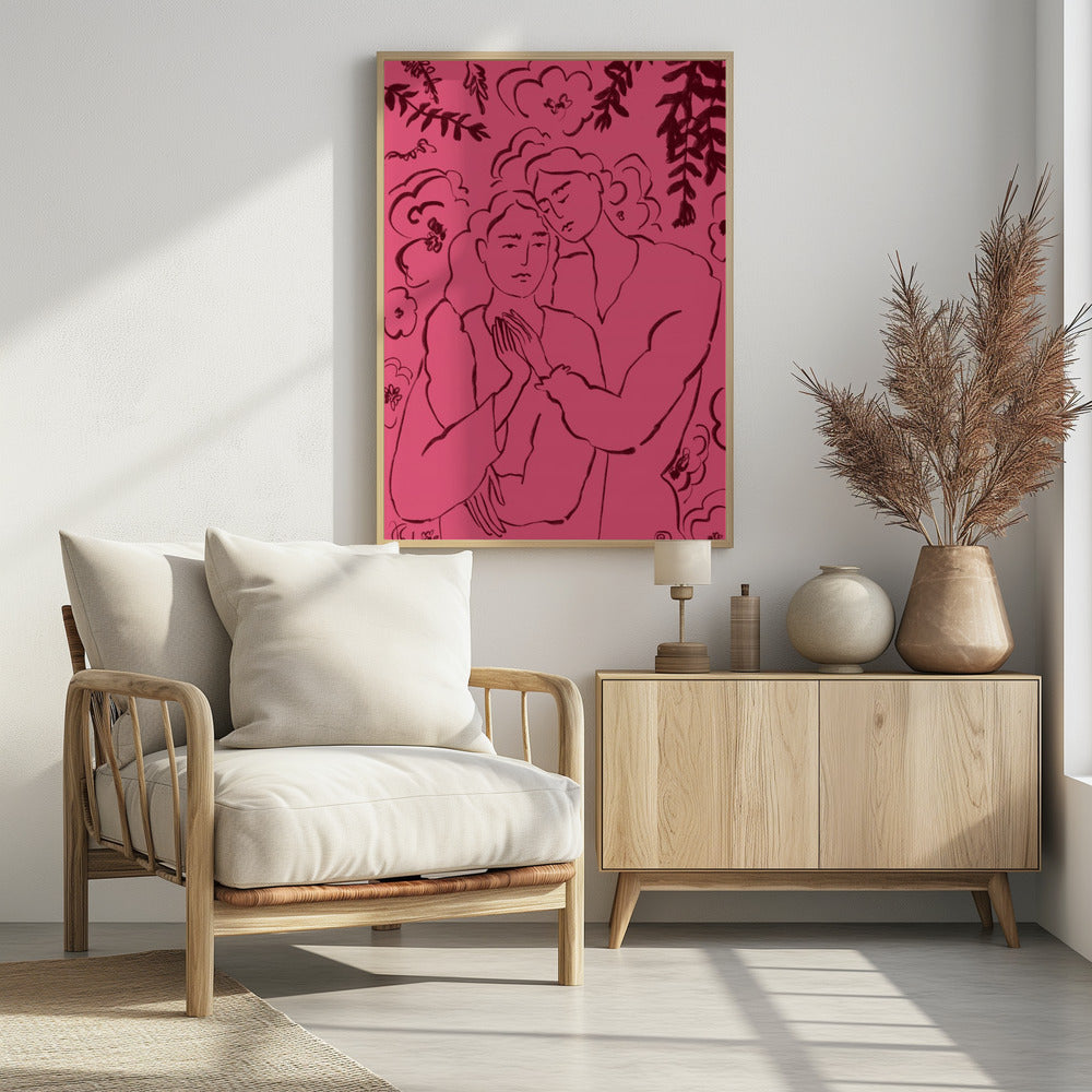 Händchenhalten Rosa | Poster