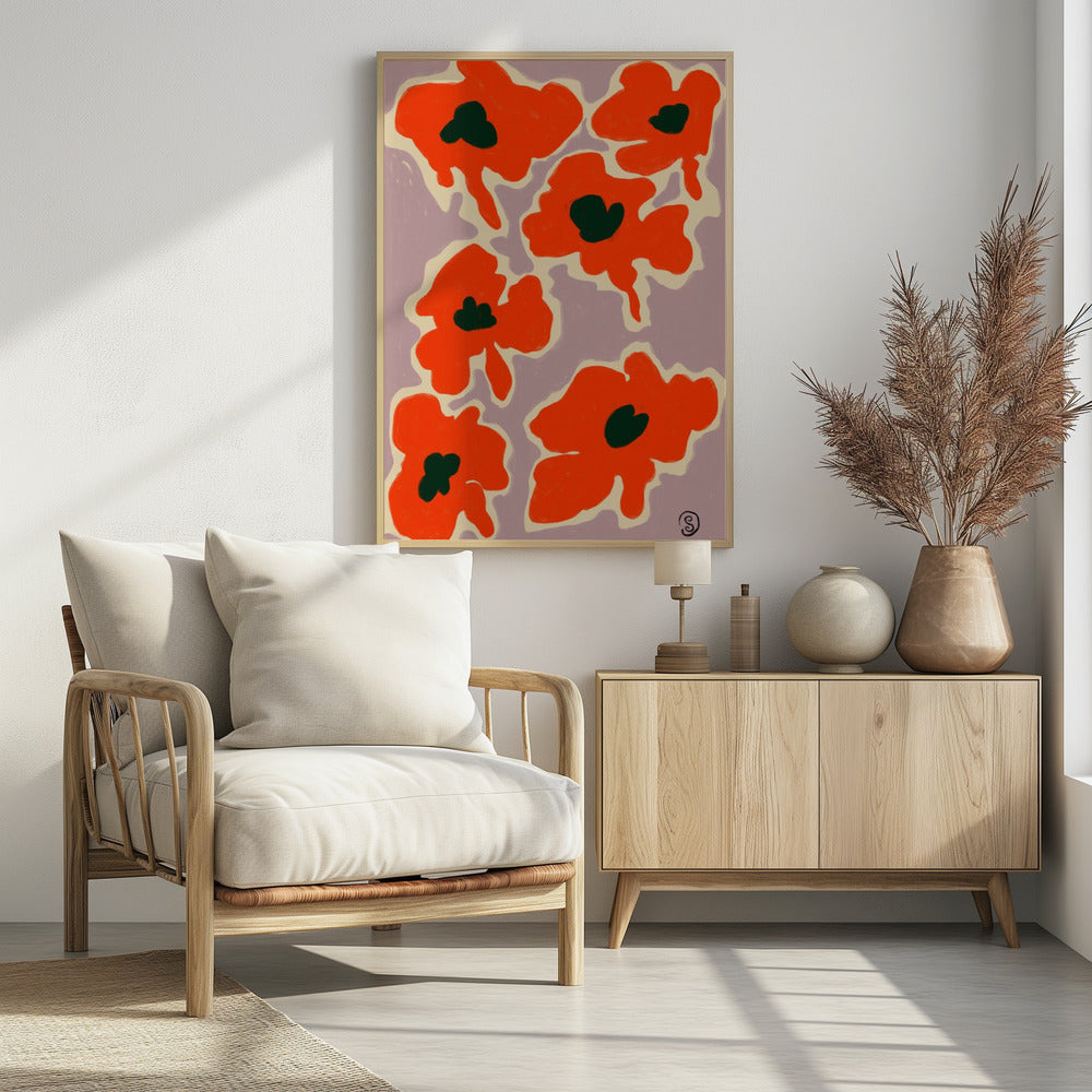 Lebendige Mohnblumen | Poster