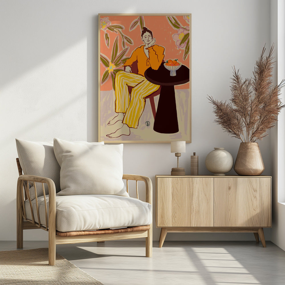 Woman With Oranges | Poster