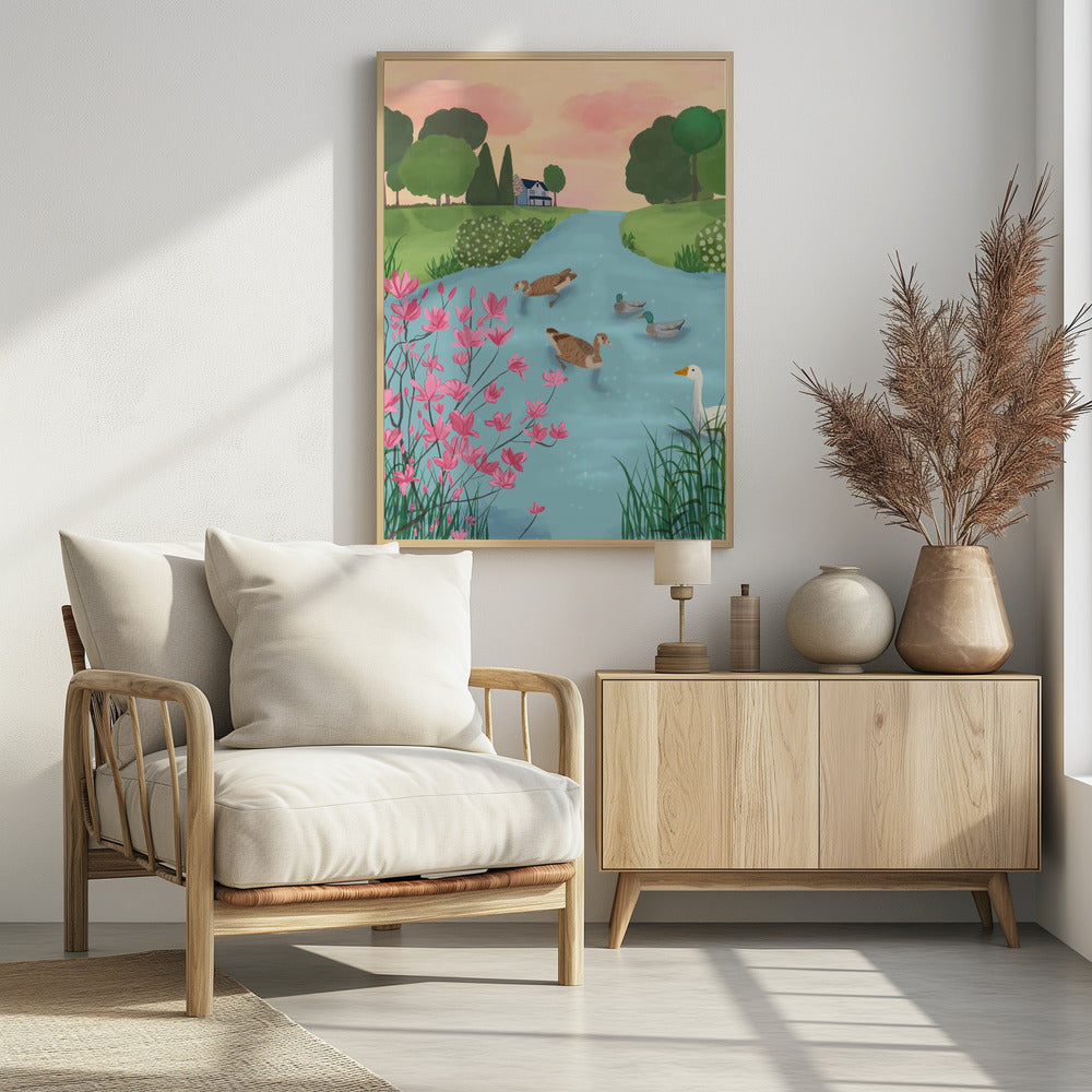 Enten auf Sommerpfaden | Poster