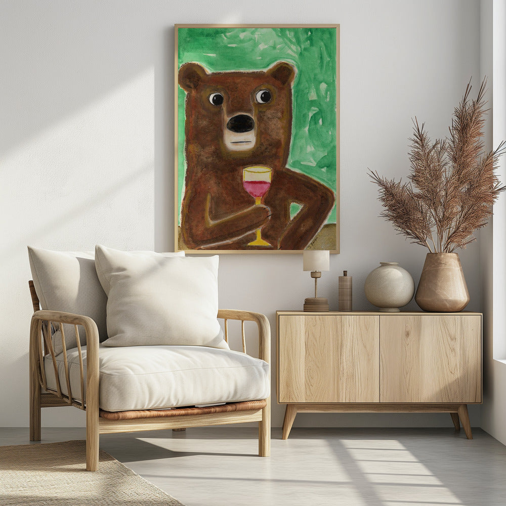 Herr Bär an der Bar | Poster