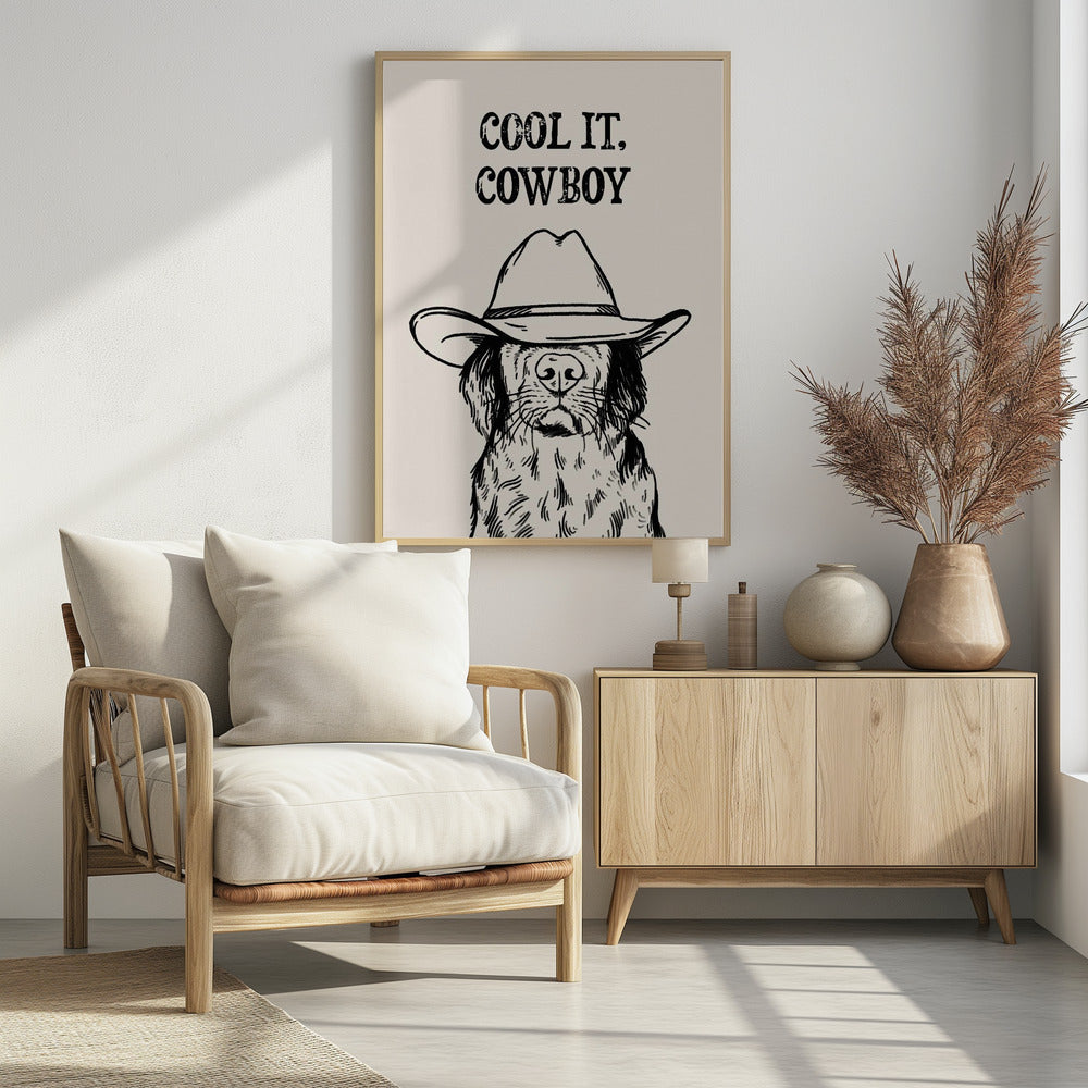 Cool it Cowboy Schwarz | Poster