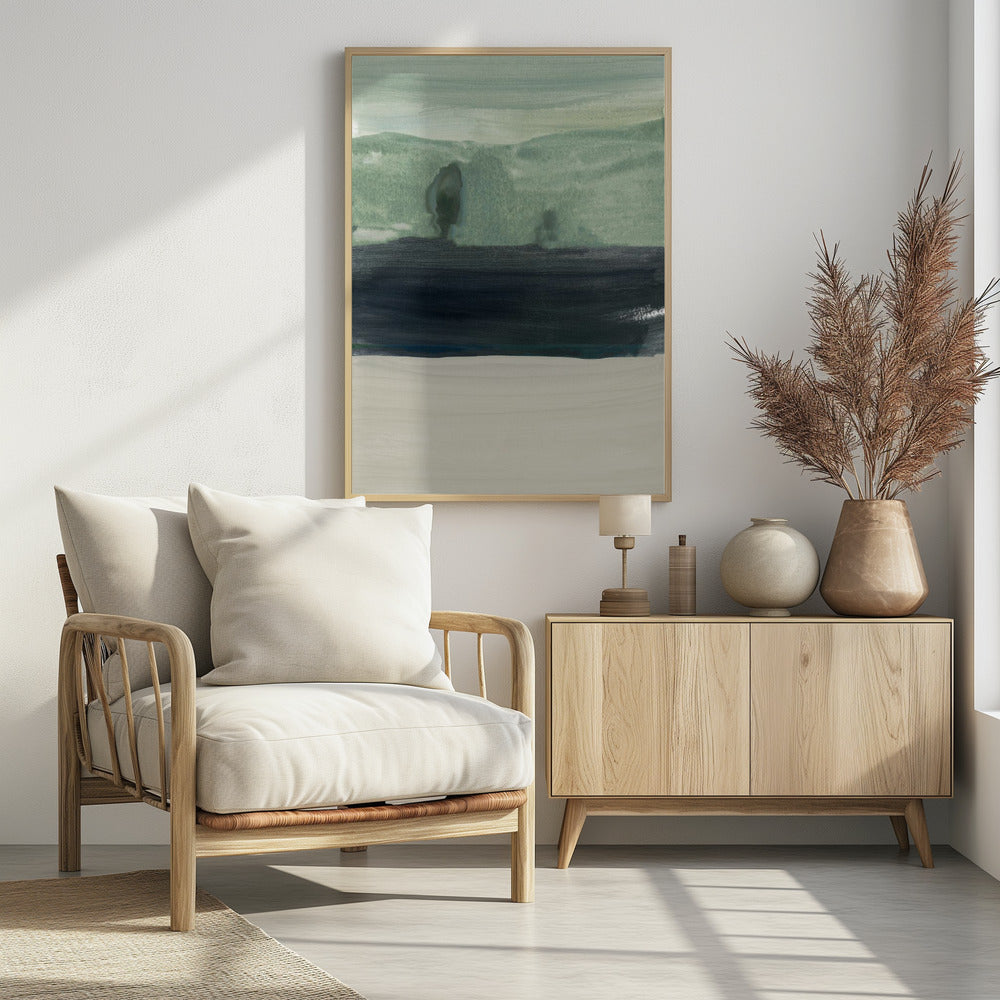 Minimale dunkle Landschaft 1 | Poster