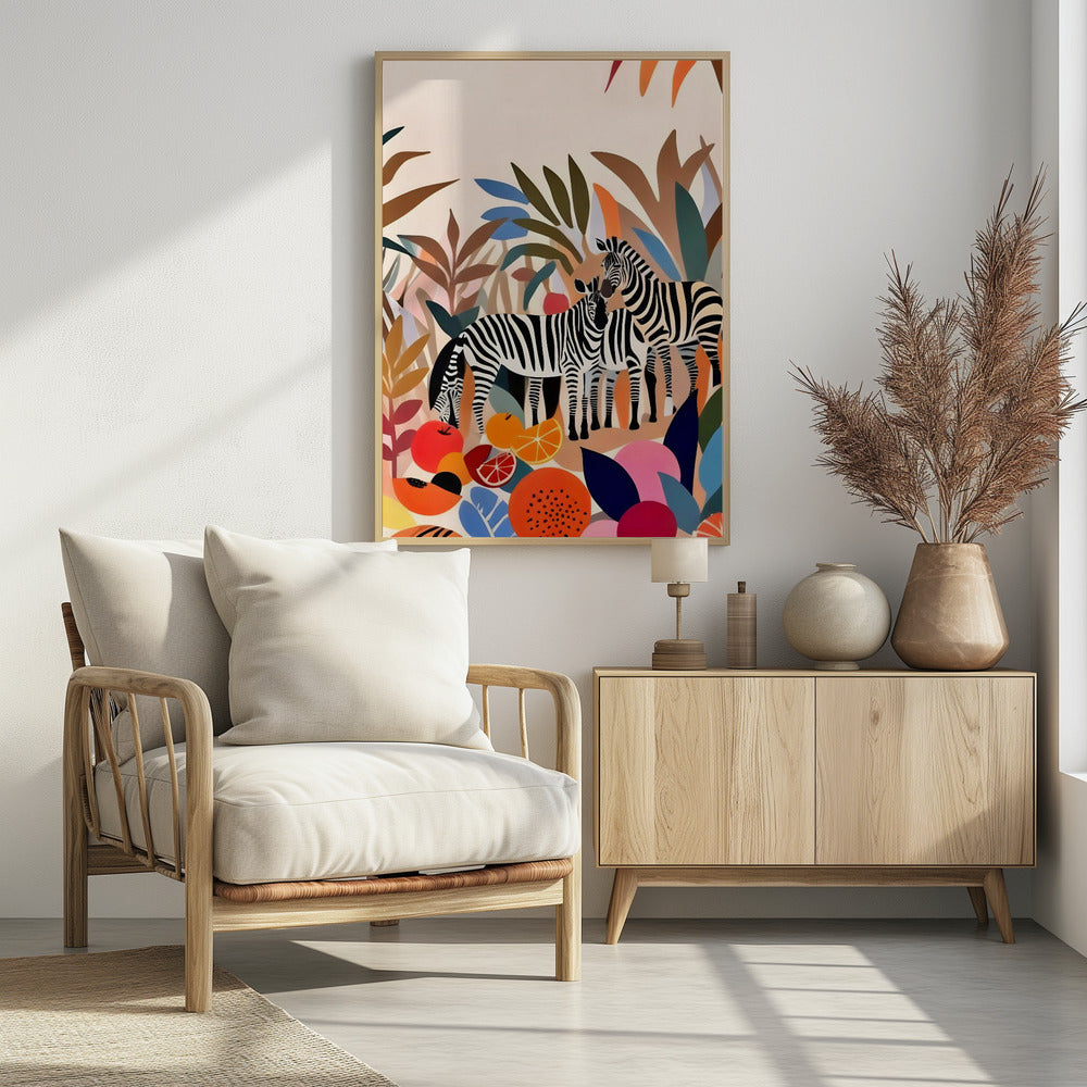 Drei Zebras | Poster