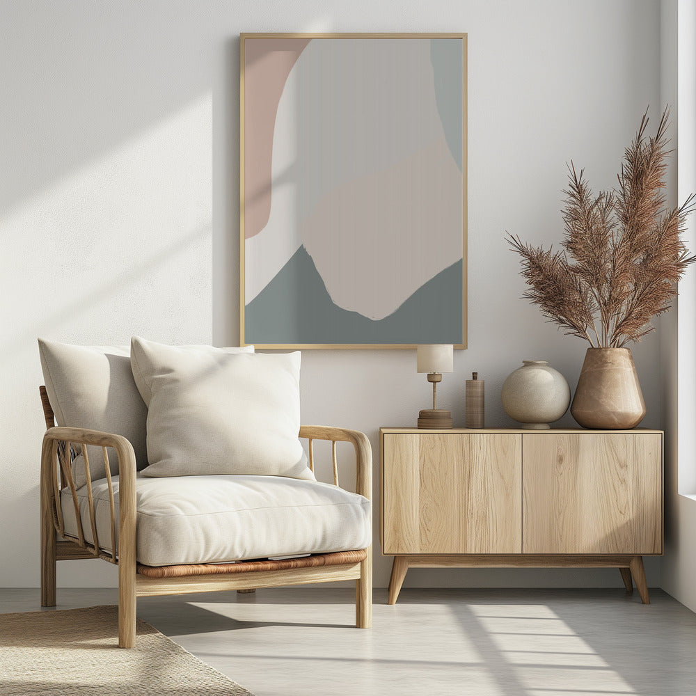 Beruhigendes Beige Abstrakt | Poster