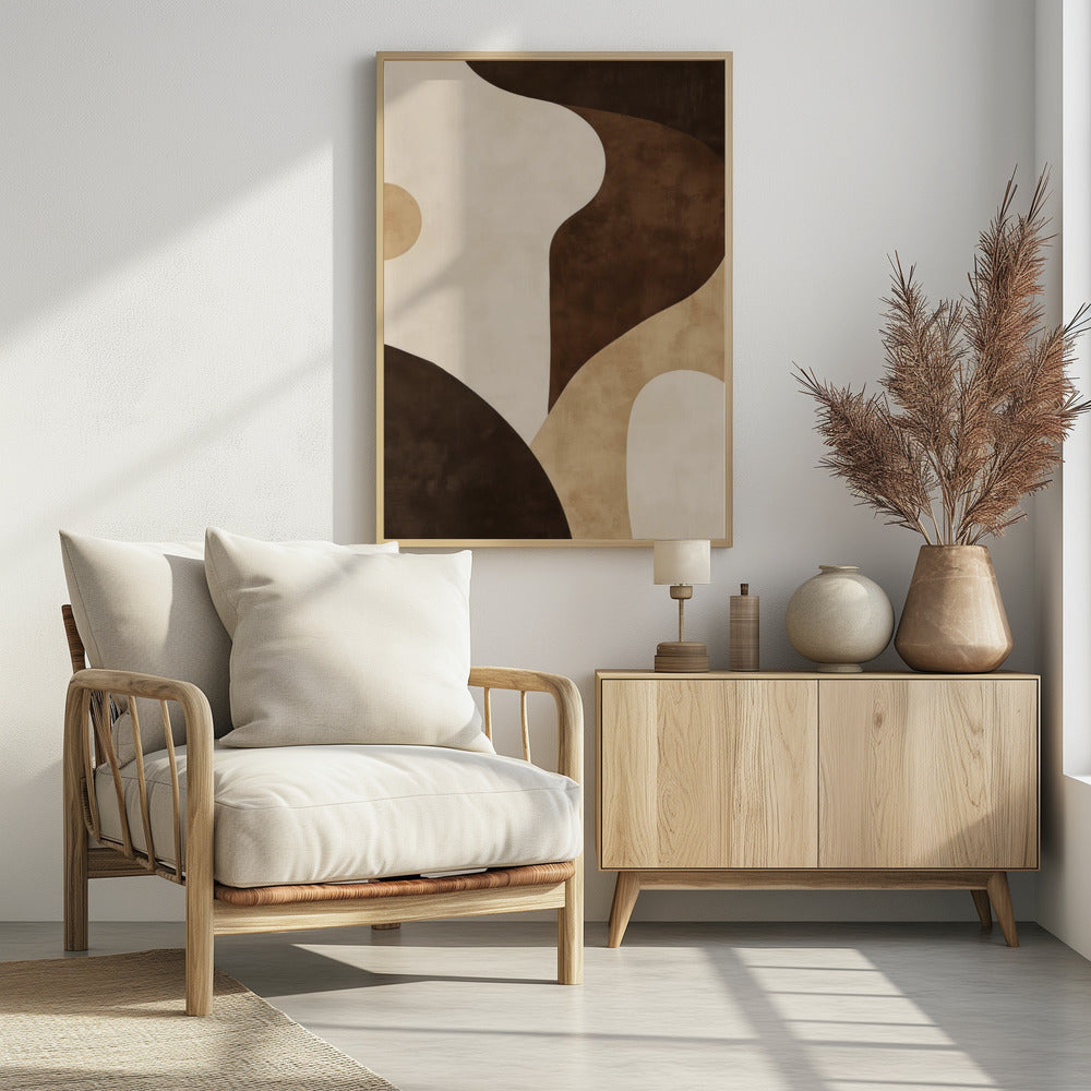 Brown Tones Geometric 2 | Poster