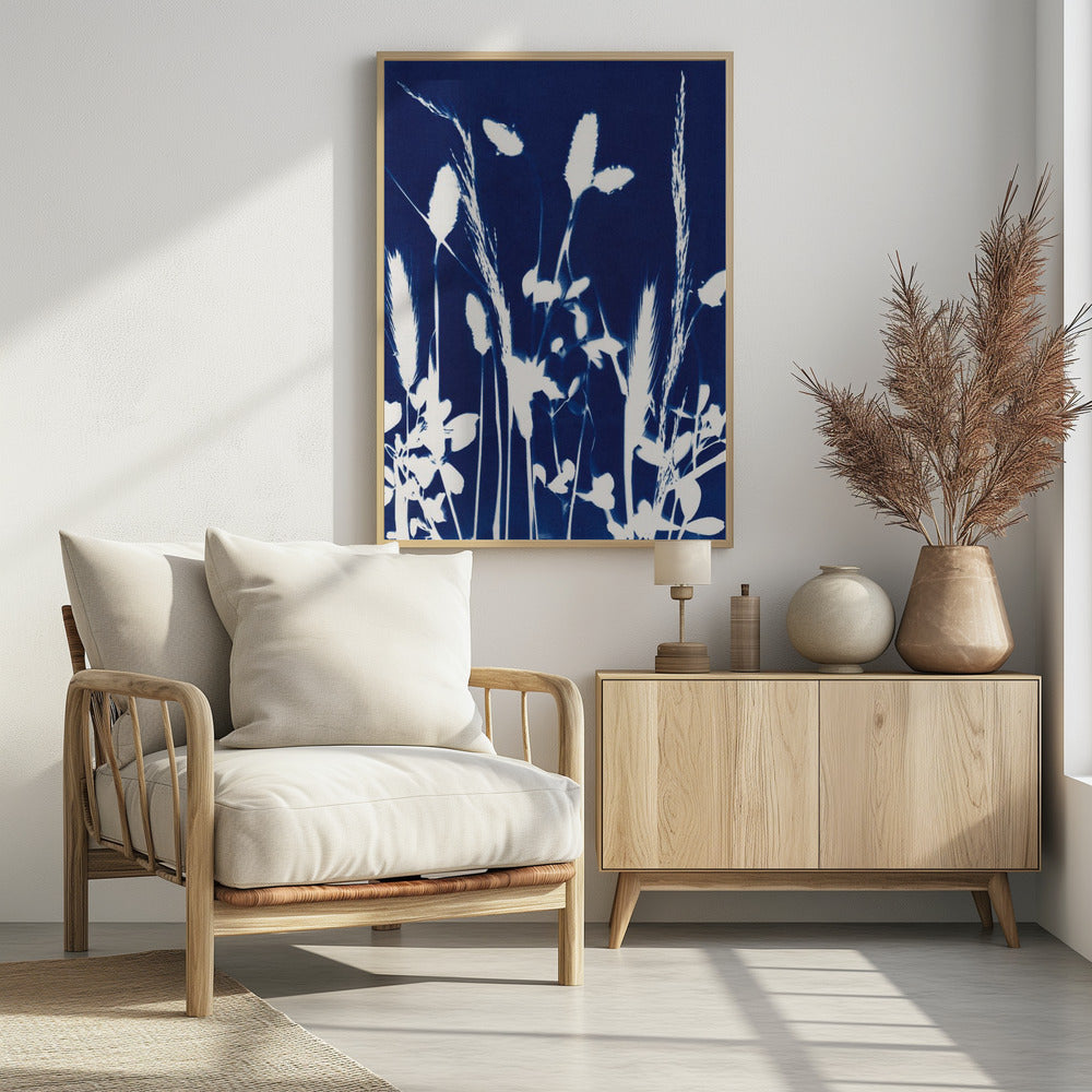 Cyan Herbarium #1 | Poster